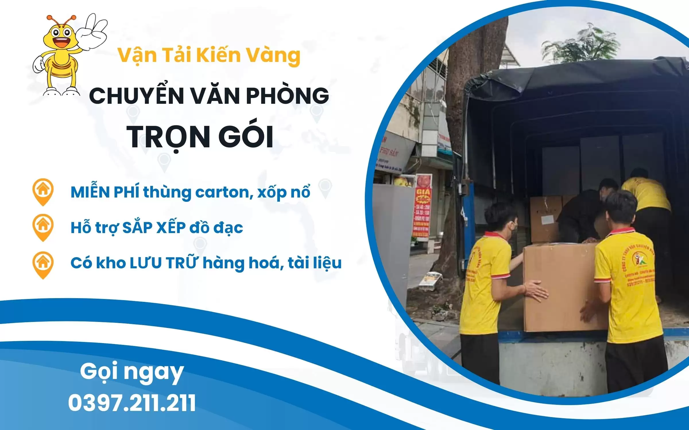 Dịch vụ đi kèm khi chuyển văn phòng trọn gói &#8211; Kiến Vàng