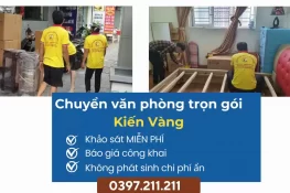 Chi phí chuyển văn phòng trọn gói Kiến Vàng: Giải đáp chi tiết