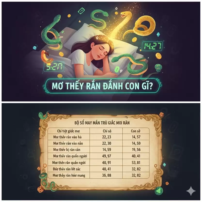 Mơ thấy rắn đánh con gì? Giải mã giấc mơ rắn chuẩn nhất